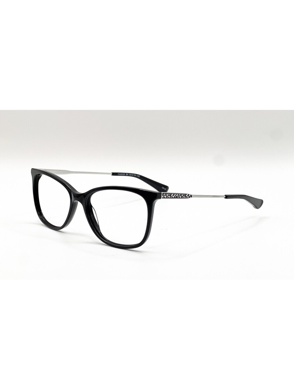 Chelsea Morgan CM8008 BK Matte Black Rectangle Eyeglass Frames 54-16-140